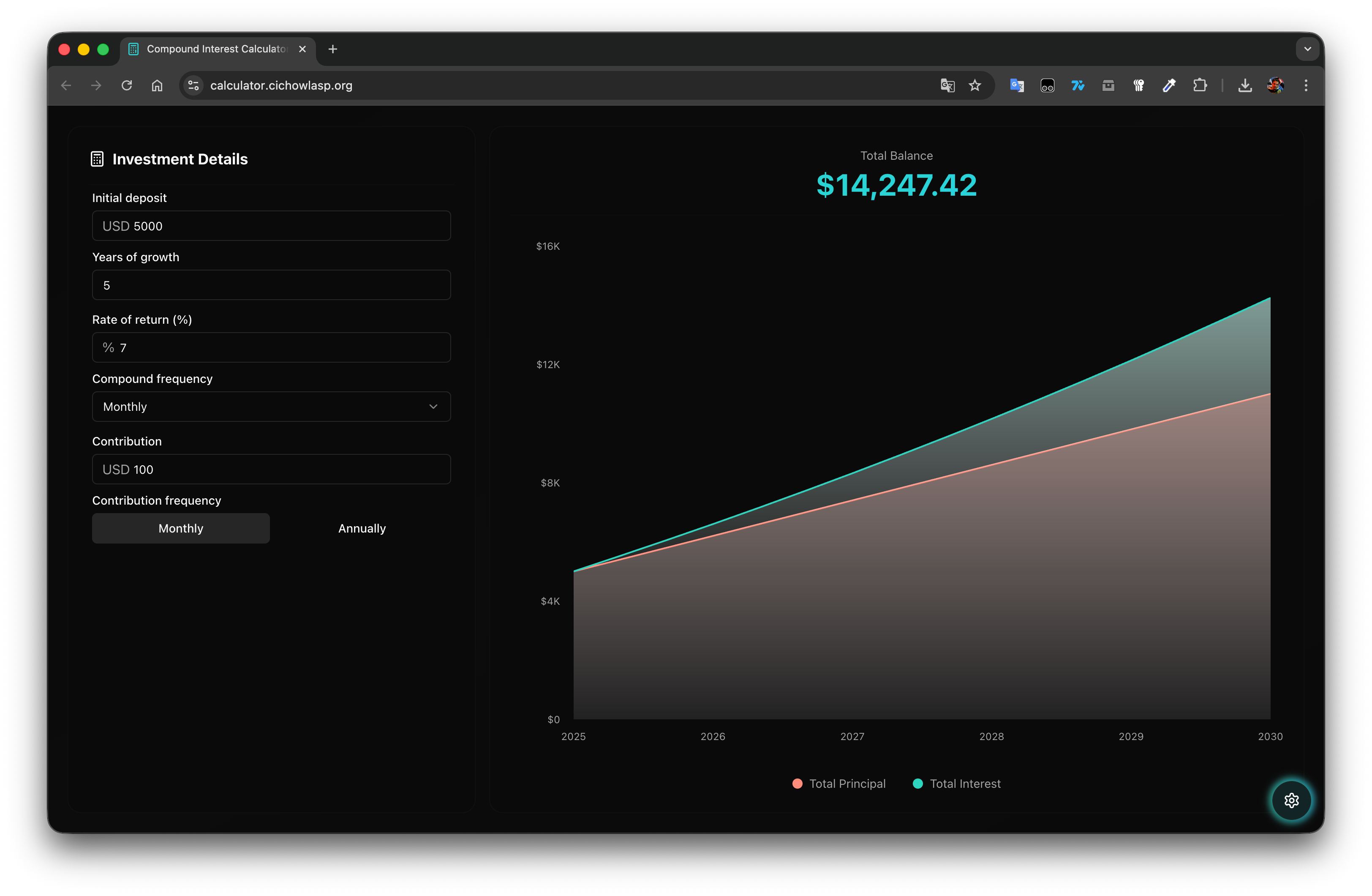 Compound Interest Calculator