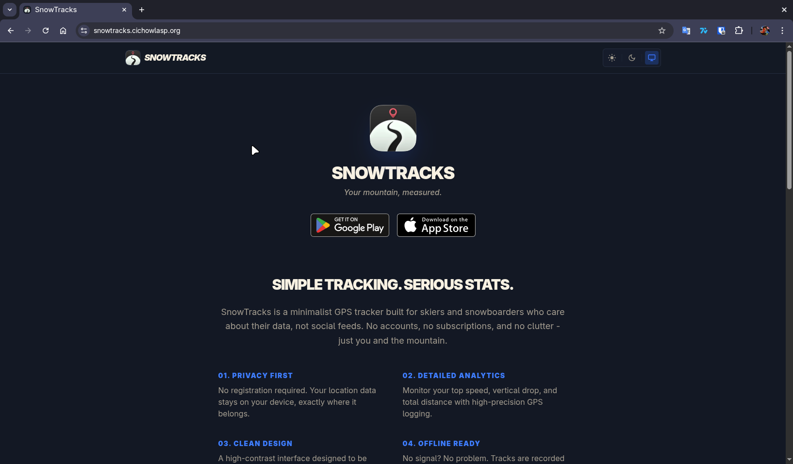 SnowTracks – Simple tracking. Serious stats.