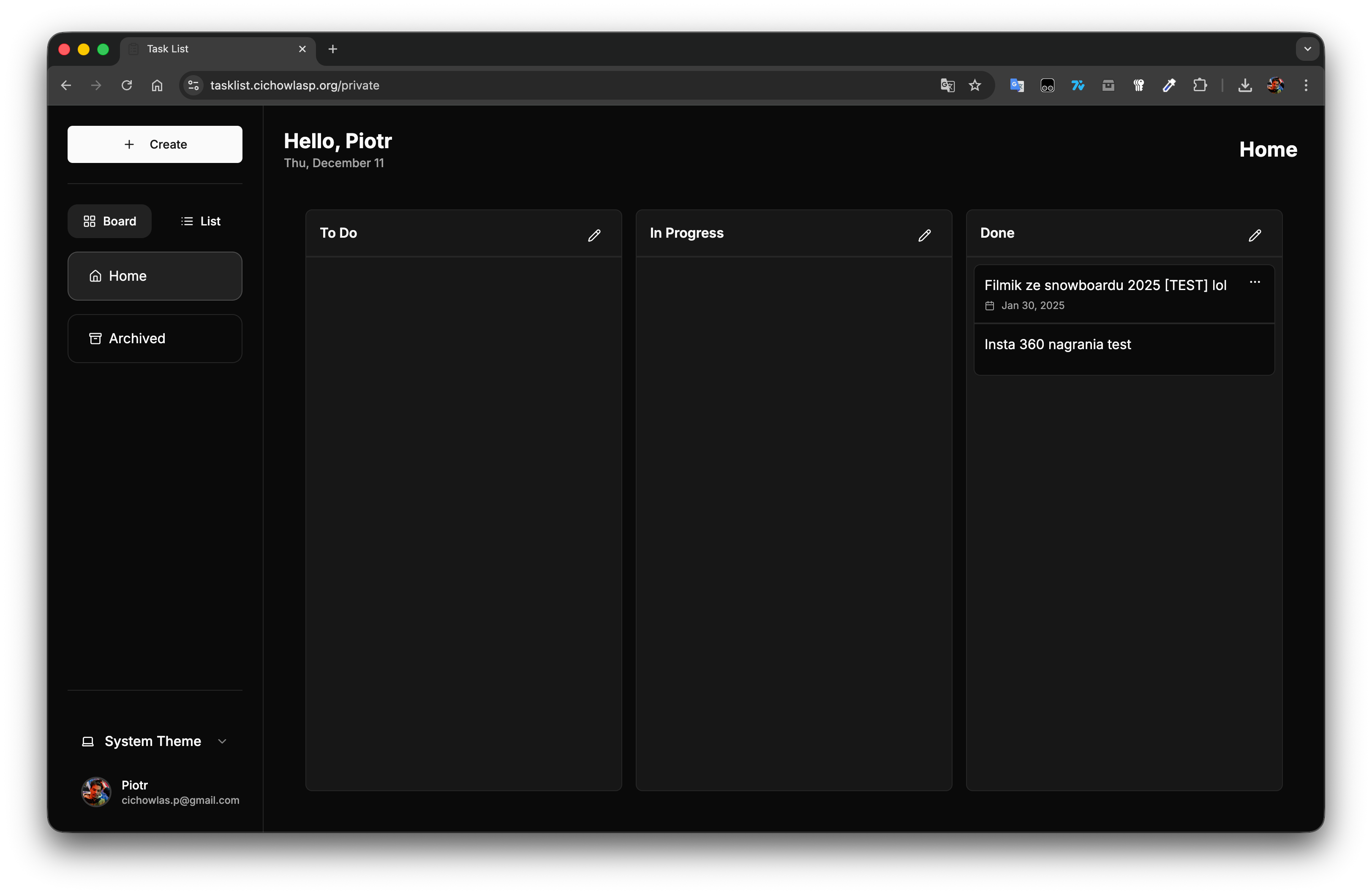 Asana like task manager